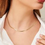 گردنبند ماری استیل طلایی کد 520