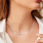 گردنبند ماری استیل نقره ای کد 521