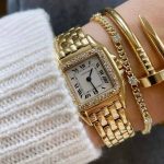 ساعت کارتیر پنته زنانه نگین دار گلد