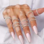 انگشتر کشی نگین دار کد0439