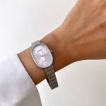 ساعت کاسیو زنانه صفحه بیضی یاسی نگین دار