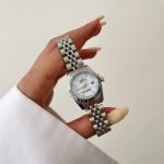 ساعت رولکس زنانه صفحه سفید صدفی