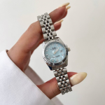 ساعت رولکس زنانه صفحه آبی صدفی