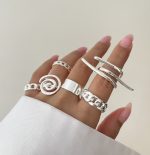 پک انگشتر کد0334 آب نقره - Image 2