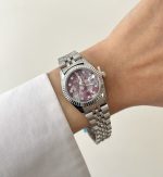 ساعت رولکس زنانه صفحه جگری صدفی - Image 4