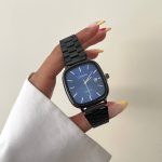 ساعت کاسیو old money بزرگ مشکی صفحه سورمه ای