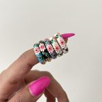 گوشواره میناکاری حلقه ای کد0822