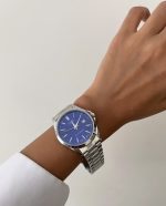 ساعت کاسیو قطر 30mm صفحه سورمه ای بند سیلور - Image 3