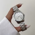 ساعت کاسیو قطر 30mm صفحه سفید بند سیلور