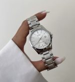 ساعت کاسیو قطر 30mm صفحه سفید بند سیلور