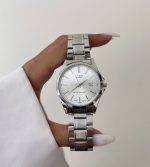 ساعت کاسیو قطر 30mm صفحه سفید بند سیلور - Image 3