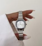 ساعت کاسیو صفحه مربع سفید بند کرکره ای - Image 3