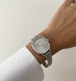 ست ساعت کاسیو old money صفحه طوسی بند سیلور - Image 3