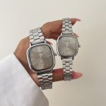 ست ساعت کاسیو old money صفحه طوسی بند سیلور