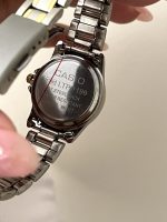 ساعت کاسیو زنانه تقویم دار صفحه سفید بند سیلور طلایی - Image 6