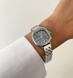 ساعت نایدو صفحه مربع مشکی بند حصیری - Image 2