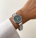 ساعت نایدو صفحه مربع سبز بند حصیری - Image 3