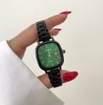 ساعت کاسیو old money صفحه سبز بند مشکی - Image 3