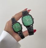 ساعت کاسیو old money صفحه سبز بند مشکی