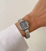 ساعت نایدو صفحه شیشه تراش بند حصیری - Image 4
