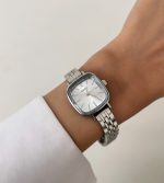 ساعت نایدو صفحه شیشه تراش بند حصیری - Image 8