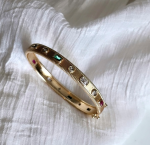 دستبند جواهری مولتی کالر با قفل جواهری - Image 2