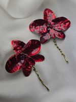 گوشواره گل قرمز زارا بزرگ کد0830