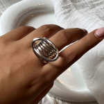 انگشتر مینیمال نقره ای کد0462