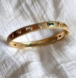 دستبند جواهری مولتی کالر با قفل جواهری