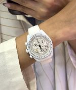 ساعت مچی امگا سواچ Omega Swatch Mission To The Moon طرح اسنوپی بدنه سرامیکی