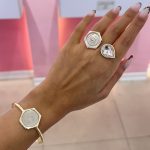 انگشتر سکه ای با نگین رنگی کد0465