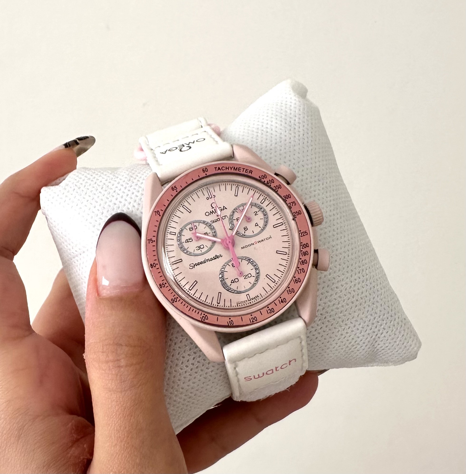 IMG_9358 ساعت مچی امگا سواچ Omega Swatch Mission to Venus بدنه سرامیکی بند برزنتی - Image 1