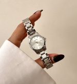 ساعت کاسیو زنانه اندکس نگین دار صفحه سیلور