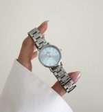 ساعت DW بند حصیری صفحه آبی