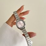 ساعت کاسیو بند کرکره ای صفحه صورتی