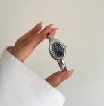 ساعت کارتیه بنگلی کپی صفحه مشکی نقره ای - Image 2