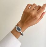 ساعت کارتیه بنگلی کپی صفحه مشکی نقره ای - Image 3