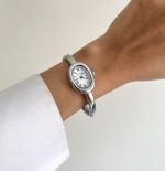 ساعت کارتیه بنگلی کپی صفحه سفید نقره ای - Image 2