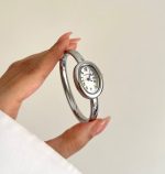 ساعت کارتیه بنگلی کپی صفحه سفید نقره ای