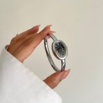 ساعت کارتیه بنگلی کپی صفحه مشکی نقره ای