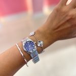 ساعت امگا کانسلیشن زنانه صفحه سورمه ای بند سیلور