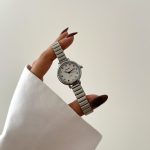 ساعت کوشی نگین رنگی بند کرکره ای